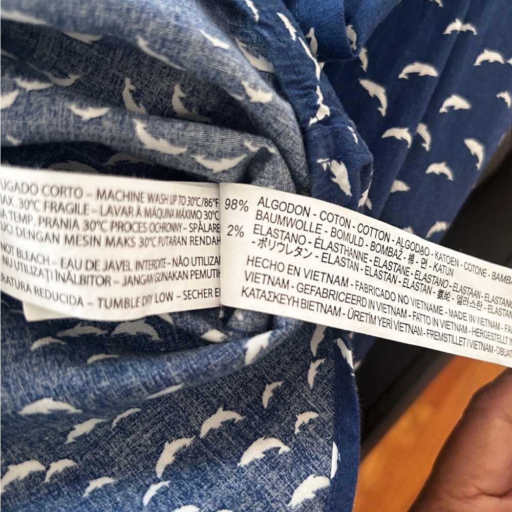Zara sim fit Blue and White Casual Button Down Shirt - Picture 5 of 6